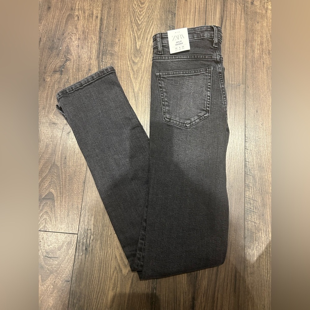 🆕 NWT ZARA HIGH RISE SPLIT SKINNY JEANS - Picture 2 of 4